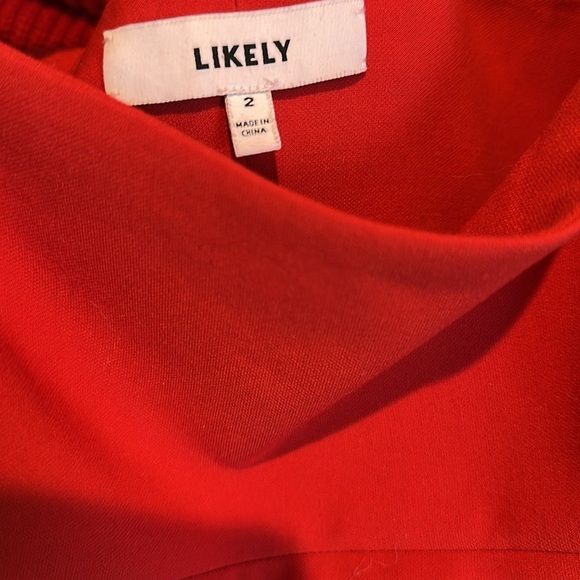 Likely red back criss cross strap side zipper/hook & eye closure mini dress 2 - Picture 2 of 3